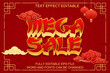 3d text effect chinese new year sale vector editable