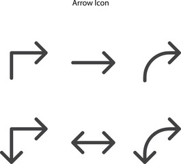 Fototapete - Arrows outline set icons. Arrow icon. Arrow vector collection. Arrow. Cursor. Modern simple arrows. Vector illustration