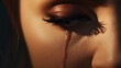 © Jess rodriguez - Woman sad and crying with tears in her eyes due to distress - concept of family violence, sadness, stress, etc.