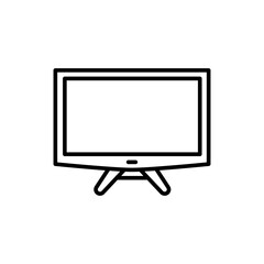 Poster - Monitor outline icons, minimalist vector illustration ,simple transparent graphic element .Isolated on white background