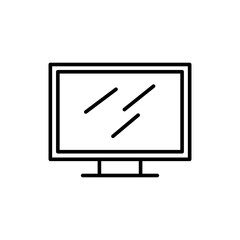 Poster - Monitor outline icons, minimalist vector illustration ,simple transparent graphic element .Isolated on white background