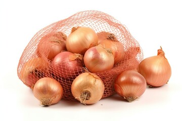 Wall Mural - background white isolated net Onions