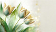 Piękne tulipany, wiosenne kwiaty,  dekoracja scienna, kartka na życzenia, generative ai