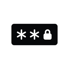 Sticker - Password pin code vector icon