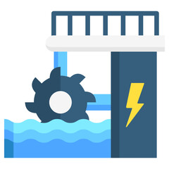 Wave Energy multi color icon, related to renewable energy, green energy. use for web, digital and app development