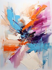 Fototapete - Bright, multicolored abstraction as a background, Illustration for cover, interior design, AI generative.