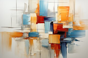 Fototapete - Bright, multicolored abstraction as a background, Illustration for cover, interior design, AI generative.