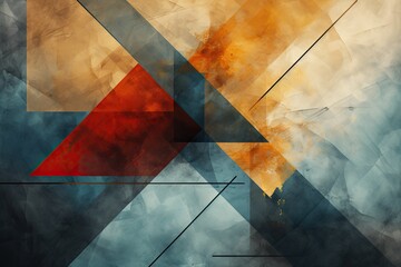 Poster - Bright, multicolored abstraction with combinable elements, background, Illustration for cover, interior design, AI generative.