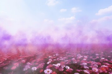 Wall Mural - purple pink bright spring arrival image flower-like material background gradation Watercolor