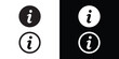 Information icons set, info button 