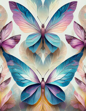 Tapeta Motyle, Bezszwowa, Dekoracja, Ilustracja, Generative Ai	
