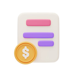 Poster - bill payment, business finance and online shopping concept
3d illustration, 3d element, 3d rendering. 3d visualization isolated on a transparent background
