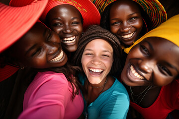 african and american women smiling together diversity concept