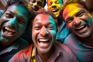 indian men smiling together diversity concept