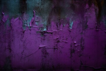 Wall Mural - header website texture rough painted baner drips paint background violet dark texture paint cracked wall painted metal blue purple black old