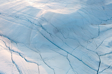 Wall Mural - Towering great icebergs and their reflections in the Ilulissat Icefjord in Greenland