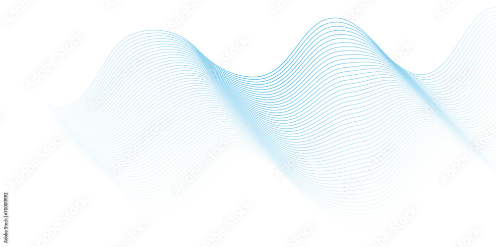 Abstract blue paper wave background gradient technology white and blue ...