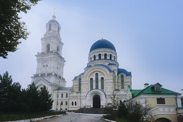 Wall Mural - Orthodox Cathedral of Tikhonova Pustyn Monastery in the morning light