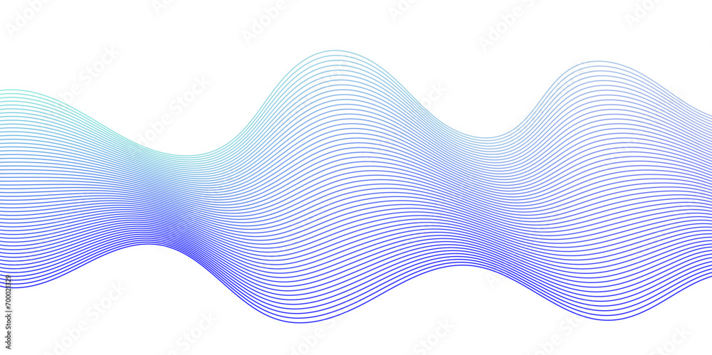 Abstract blue paper wave background gradient technology white and blue ...