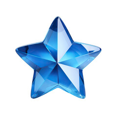 Wall Mural - blue digital star cut out