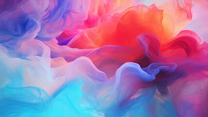 Wall Mural - abstract colorful clouds background generated by AI