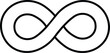 Infinity icon. Eternity, infinite, endless and forever loop symbol sign in black flat style isolated on transparent background. Symbol of repetition and unlimited cyclicity emblem.