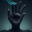 polluted hand