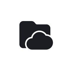 Canvas Print - cloud folder icon, vector pictogram on white