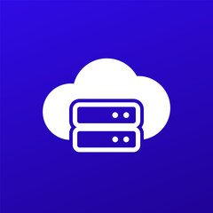 Wall Mural - cloud storage icon for apps and web