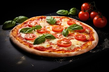 Sticker - Homemade Margherita pizza with fresh ingredients