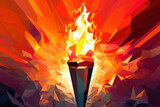 Fototapeta  - Olympic flame illustration