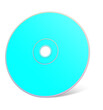 © Akova - CD or DVD blank template cyan for presentation layouts and design. 3D rendering.