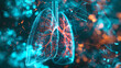 Futuristic medical research or lungs health care