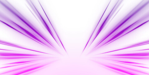 Aufkleber - Abstract neon rays of light on a transparent background in PNG format. Purple speeds on the expressway. Sport car is made of polygons, lines and connected dots.	