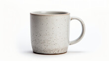 Grey Ceramic Mug Isolating Hot Chocolate On A White Background