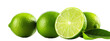 a limes and a slice of lime