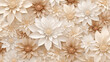 Hintergrund aus Blumen, weiß und beige
