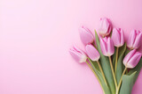Fototapeta Tulipany - a bouquet of purple tulips