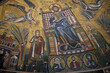 Interior of Sant Ambrogio church in Milan, Italy. Mosaic