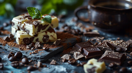 Canvas Print - chocolate cake with beans