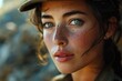 Beautiful Israeli Jewish girl military army uniform, young woman defender of law and order, Israeli army, conflict, terrorism, provocation, war