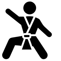 Karate martial artist vektor icon illustation