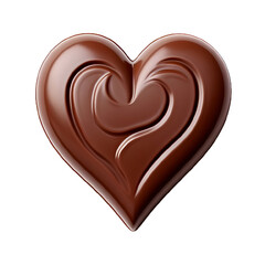 Wall Mural - A Valentine Heart Shaped Chocolate isolated on transparant background