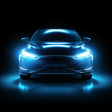 Bmw I8 Concept Car With Blue Lights