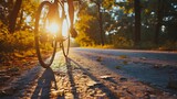 Fototapeta  - Die Freiheit der Straße: Sommerliches Radfahren für ein aktives Lebensgefühl