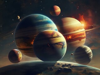 planet in space