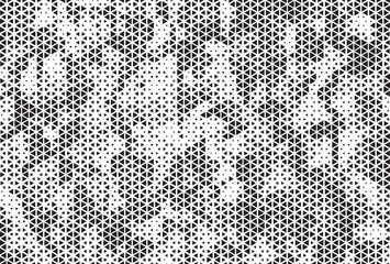Fototapete - Abstract triangular halftone texture vector geometric Background. Halftone triangles retro grunge pattern. Minimal 80s style dynamic structure wallpaper
