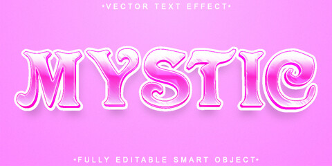 Poster - Pink Mystic Vector Fully Editable Smart Object Text Effect