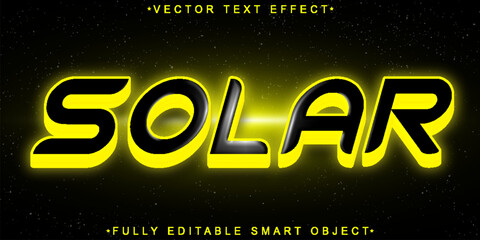 Poster - Yellow Solar Vector Fully Editable Smart Object Text Effect