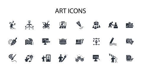 Fototapete - Art icon set.vector.Editable stroke.linear style sign for use web design,logo.Symbol illustration.